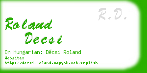 roland decsi business card
