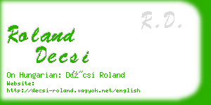 roland decsi business card